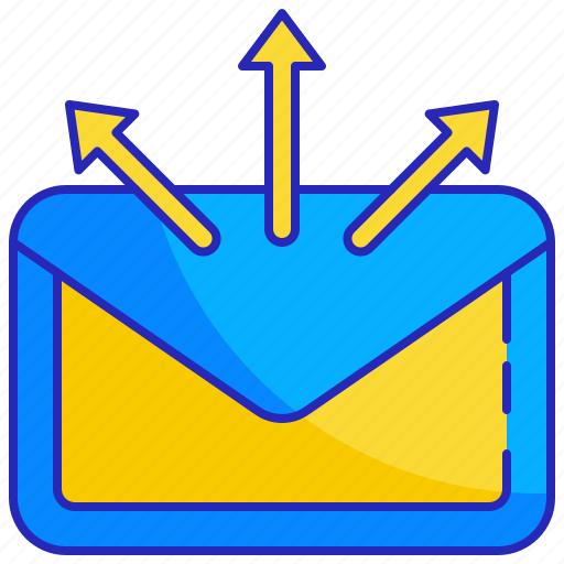 Arrows, blast, blue, email, envelope, mail, message icon - Download on Iconfinder