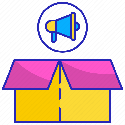Box, business, communication, marketing, megaphone, product, promotion icon - Download on Iconfinder
