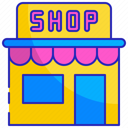 Blue, building, gold, retail, sale, shop, store icon - Download on Iconfinder