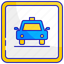 cab, car, display, road, street, taxi, transport