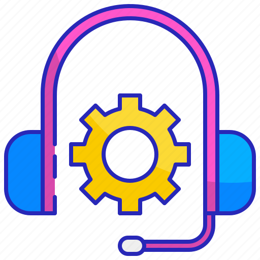 Call, gear, headphone, headset, marketing, telemarketing, telephone icon - Download on Iconfinder