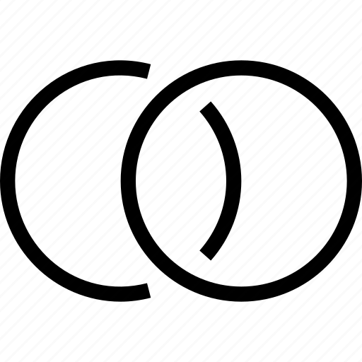 Circle, circles, overlap, two circles, venn diagram icon - Download on Iconfinder