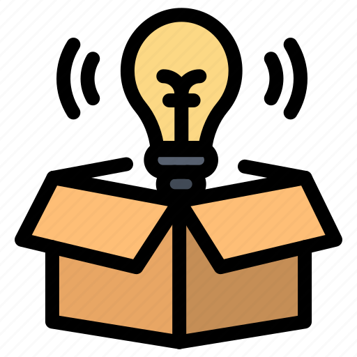 Box, bulb, idea, light icon - Download on Iconfinder
