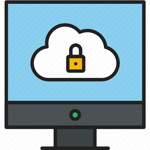 Data, secure, cloud, lock, computer icon - Download on Iconfinder