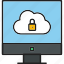 data, secure, cloud, lock, computer 