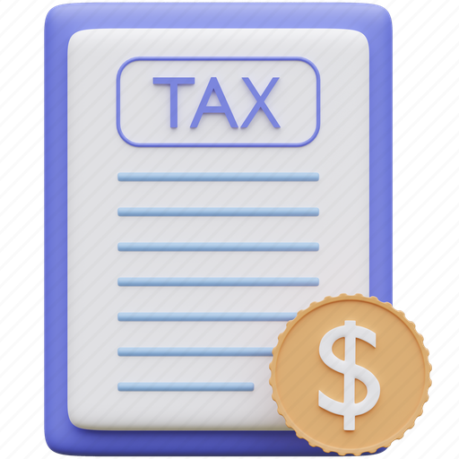 Taxation, money, business, finance 3D illustration - Download on Iconfinder