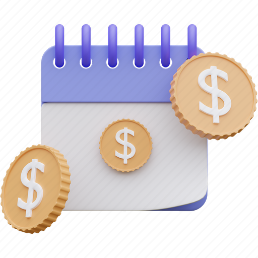 Taxation, money, finance, calendar 3D illustration - Download on Iconfinder