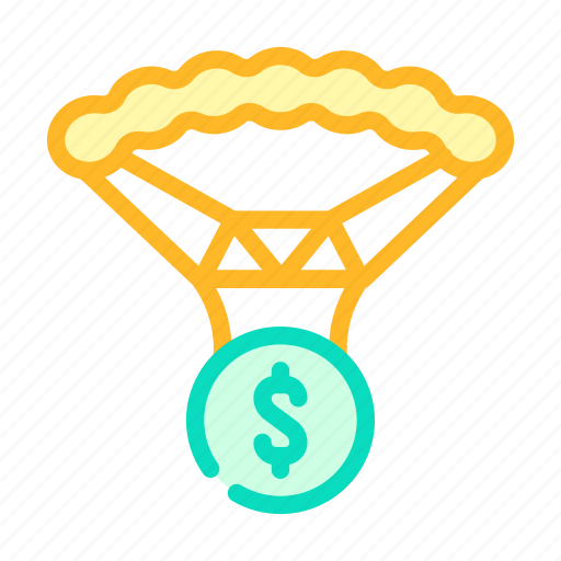 Parachute, tax, financial, payment, income, cryptocurrency icon - Download on Iconfinder
