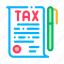 document, finance, mail, notice, pen, system, tax 