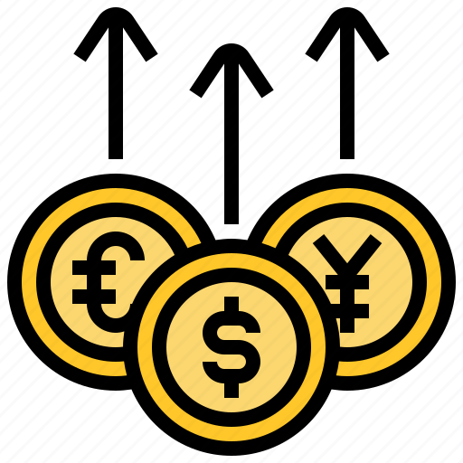 Currency, economy, financial, income, increase icon - Download on Iconfinder