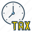 clock, tax, taxation, time 