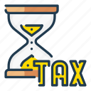 clock, hourglass, tax, taxation, time