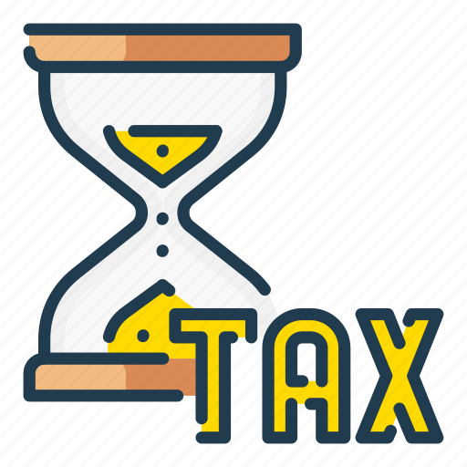 Clock, hourglass, tax, taxation, time icon - Download on Iconfinder
