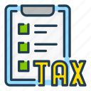 checklist, clipboard, tax, taxation