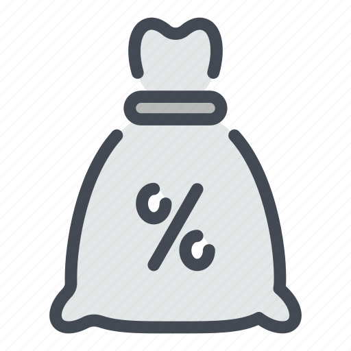 Money, bag, bank, savings, percentage, fee, tax icon - Download on Iconfinder