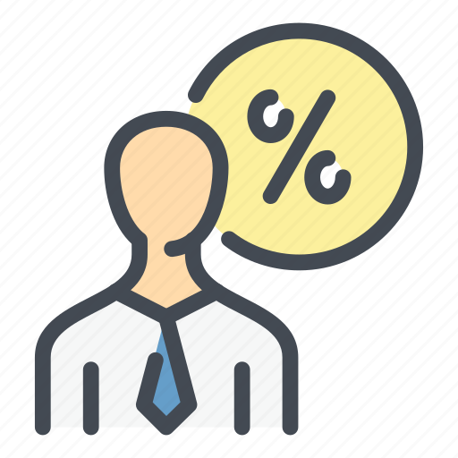 Business, person, finance, loan, fee, tax, percentage icon - Download on Iconfinder