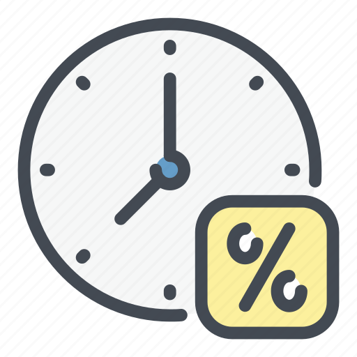 Time, clock, watch, percentage, loan, tax, fee icon - Download on Iconfinder