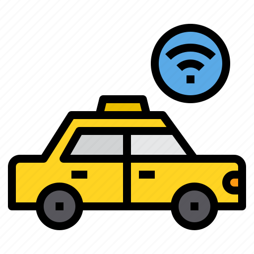 Cab, smartphone, taxi, travel, wifi icon - Download on Iconfinder