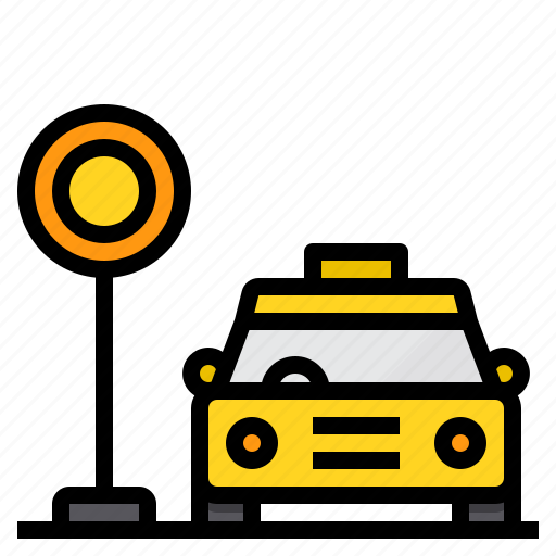 Cab, car, stop, taxi, transport icon - Download on Iconfinder