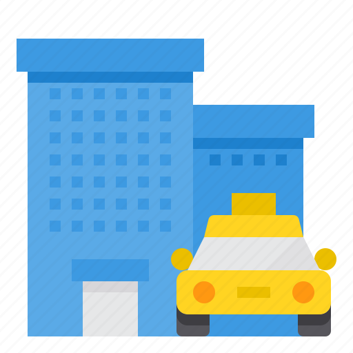 Building, city, taxi, town, transportation icon - Download on Iconfinder