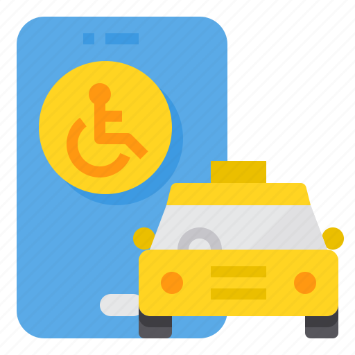 App, car, disabled, taxi, transport icon - Download on Iconfinder