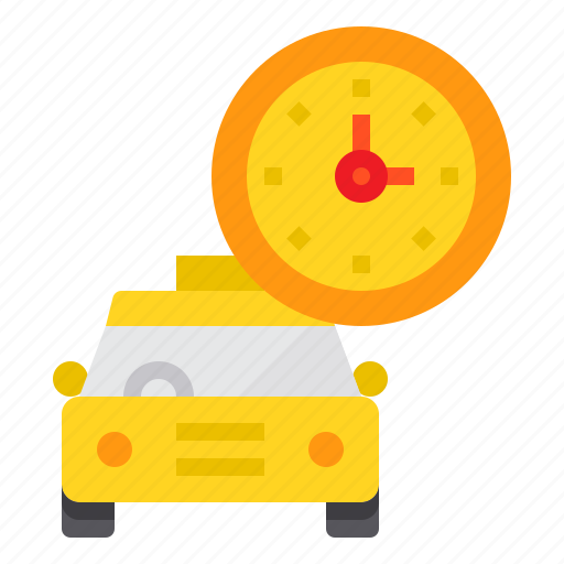 Car, clock, taxi, time, transport icon - Download on Iconfinder