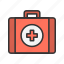 first aid kit, box, aid box, medical kit, medikit 