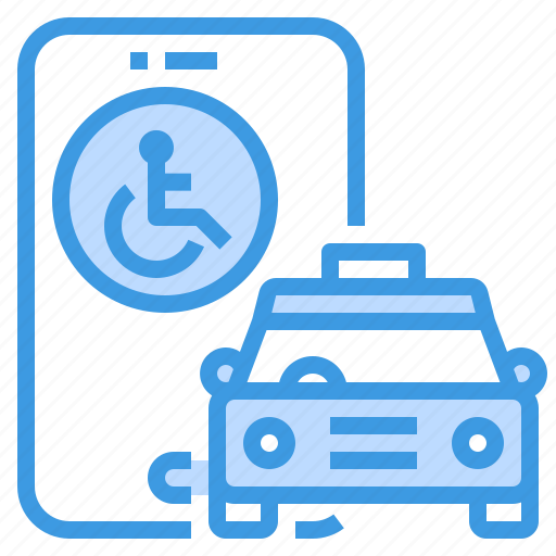 App, car, disabled, taxi, transport icon - Download on Iconfinder