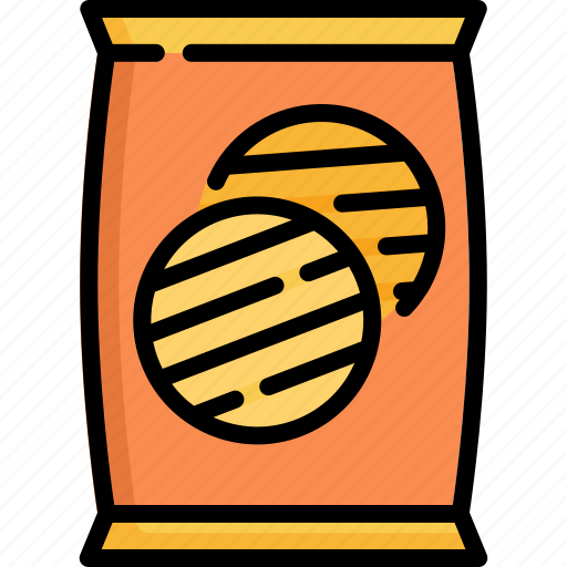 Potato, chips, food, snack, crunchy, fried, tasty icon - Download on Iconfinder