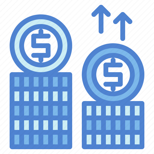 Coins, currency, dollar, money, profits icon - Download on Iconfinder