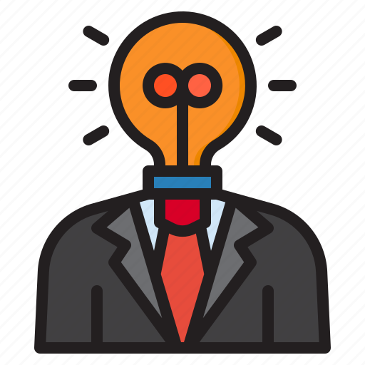 Idea, lightbulb, business, man, organization icon - Download on Iconfinder
