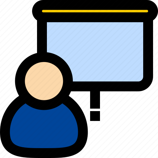 Presentation, board, employee, speech icon - Download on Iconfinder