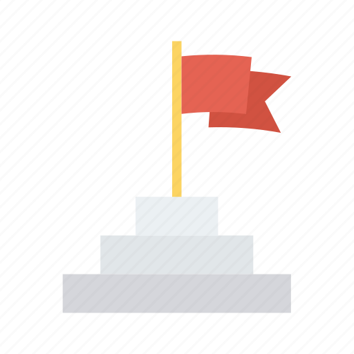 Flag, goal, stair, success icon - Download on Iconfinder
