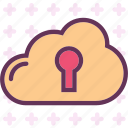 accesskey, cloud, lock, online, safe, unlock, upload
