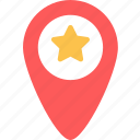 map, pin, point, star 