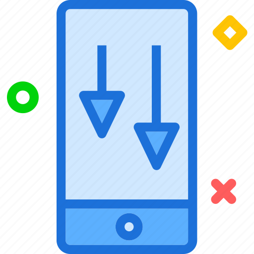 Deviceswipe, down, gestures, mobile, phone, touch icon - Download on Iconfinder