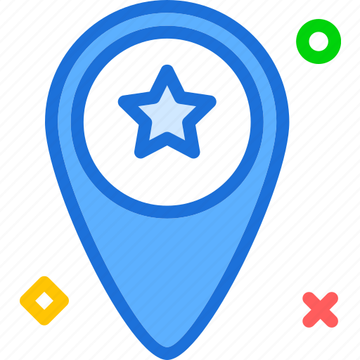 Map, pin, point, star icon - Download on Iconfinder