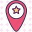 map, pin, point, star 