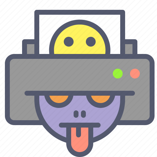 Monster, paper, print, printer, smile, transform icon - Download on Iconfinder