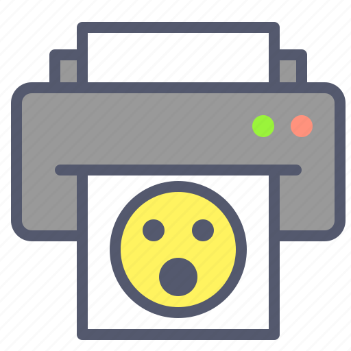 Paper, print, printer, smile icon - Download on Iconfinder