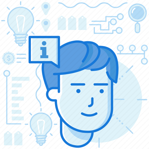 Answers, info, information, male, man, person, tech icon - Download on Iconfinder