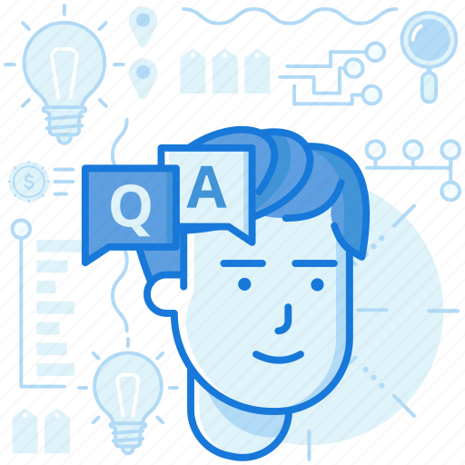 Answers, customer, male, man, person, questions, tech icon - Download on Iconfinder