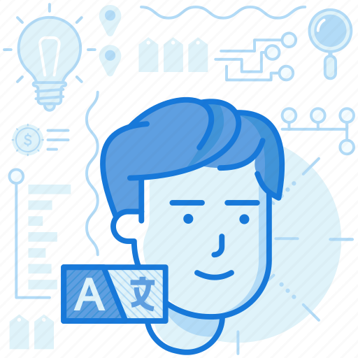 Language, male, man, person, tech, translate, translation icon - Download on Iconfinder