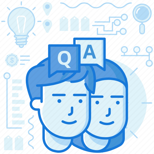 Answers, customer, man, person, questions, tech, woman icon - Download on Iconfinder