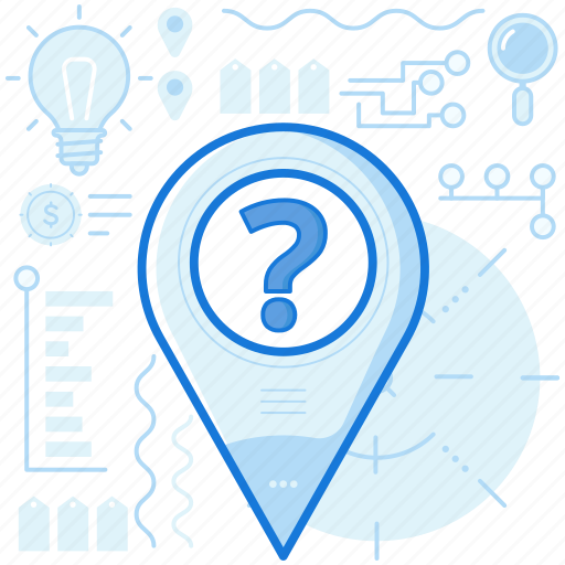 Location, mark, marker, pin, question, support, tech icon - Download on Iconfinder