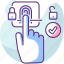 biometric, fingerprint, innovation, password, protection, scanner, technology, thumb, touch 