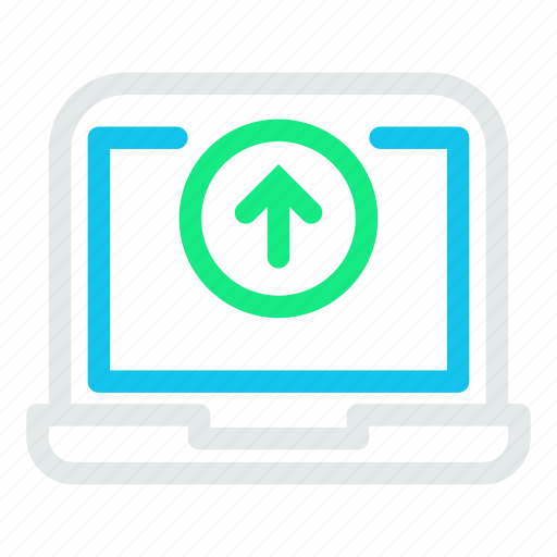 Computer, desktop, laptop, monitorarrowupload icon - Download on Iconfinder