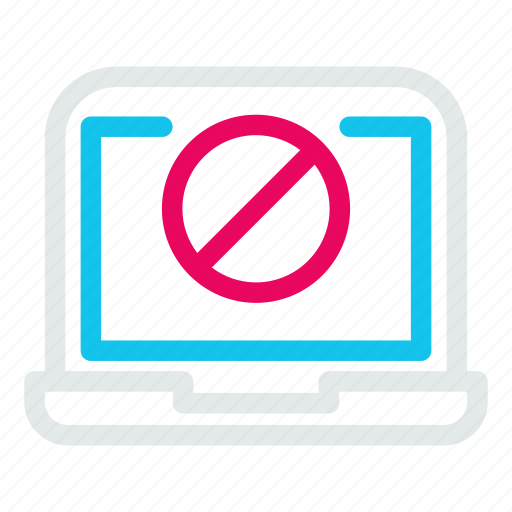 Computer, desktop, laptop, monitorforbiddenblock icon - Download on Iconfinder