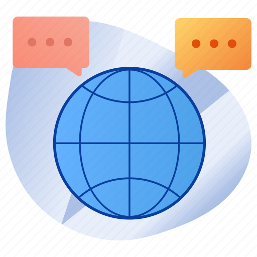 Global chat, global communication, global conversation, global message, global text icon - Download on Iconfinder