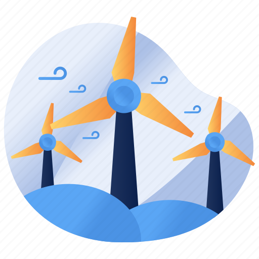 Windmills, wind turbines, aero generator, wind power, wind energy icon - Download on Iconfinder